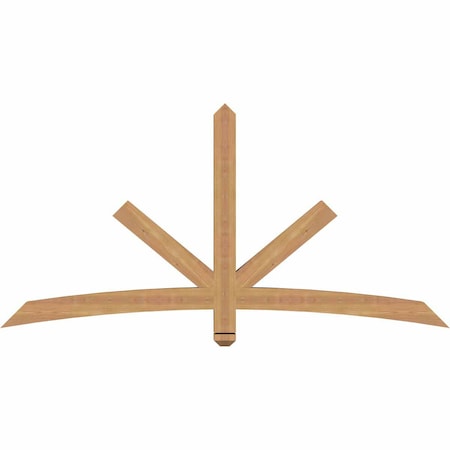 Ekena Millwork Alberta Smooth Timber Gable Bracket, Western Red Cedar, 72"W x 36"H x 3 1/2"D x 3 1/2"F, 12/12 Pitch GBW072X36X0404ALB00SWR